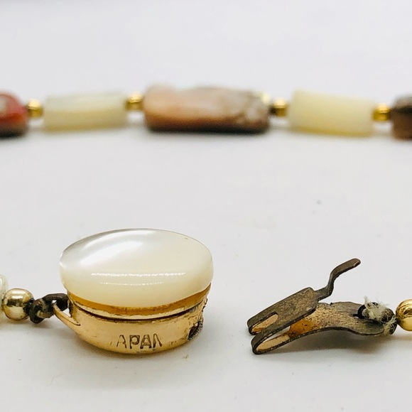 Antique Abalone Mother Of Pearl Necklace - Picture 12 of 17